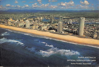 ラジオオーストラリアQSLカード ラジオオーストラリアQSLカード : Sufers Paradise,Queensland